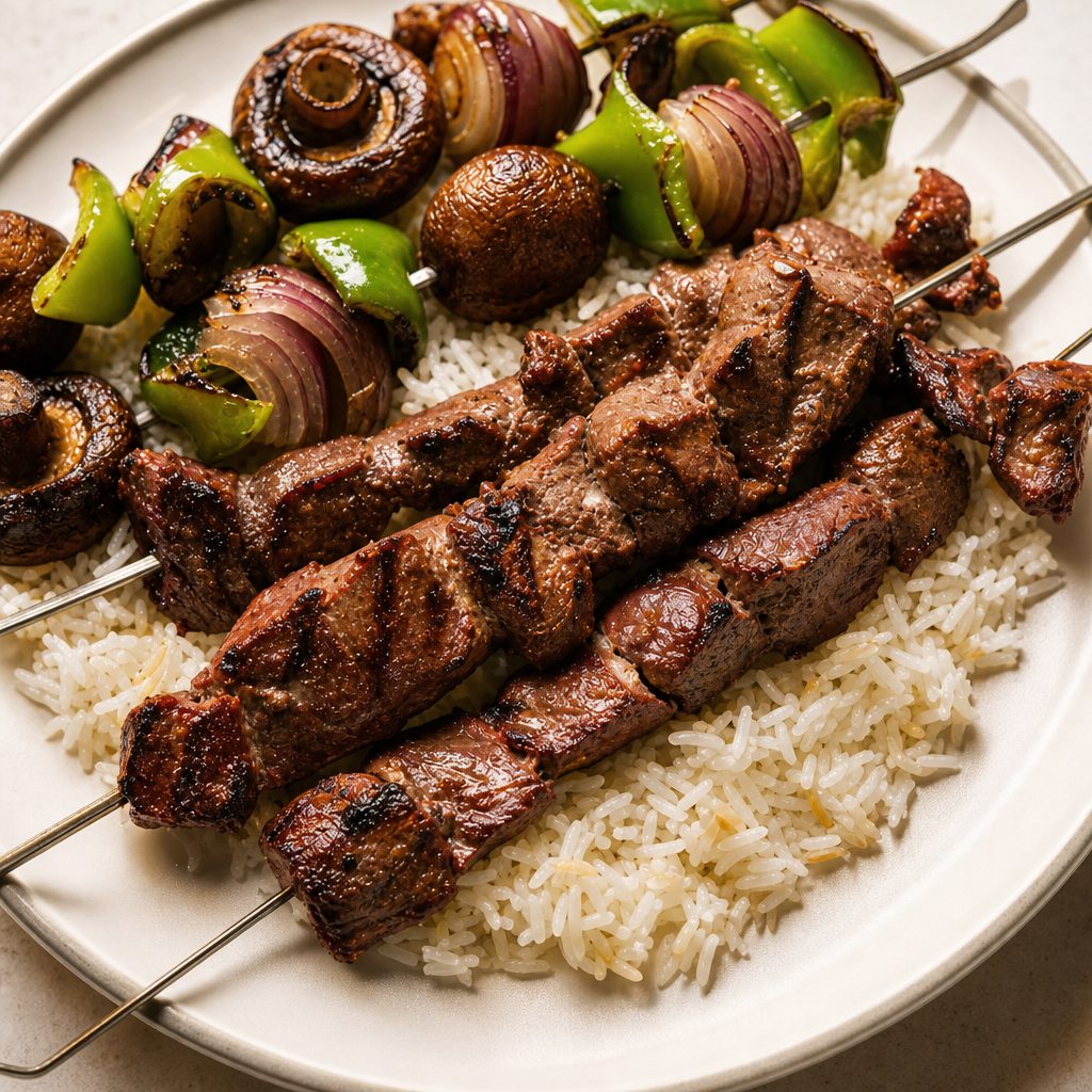 Beef Filet Mignon Kabob.